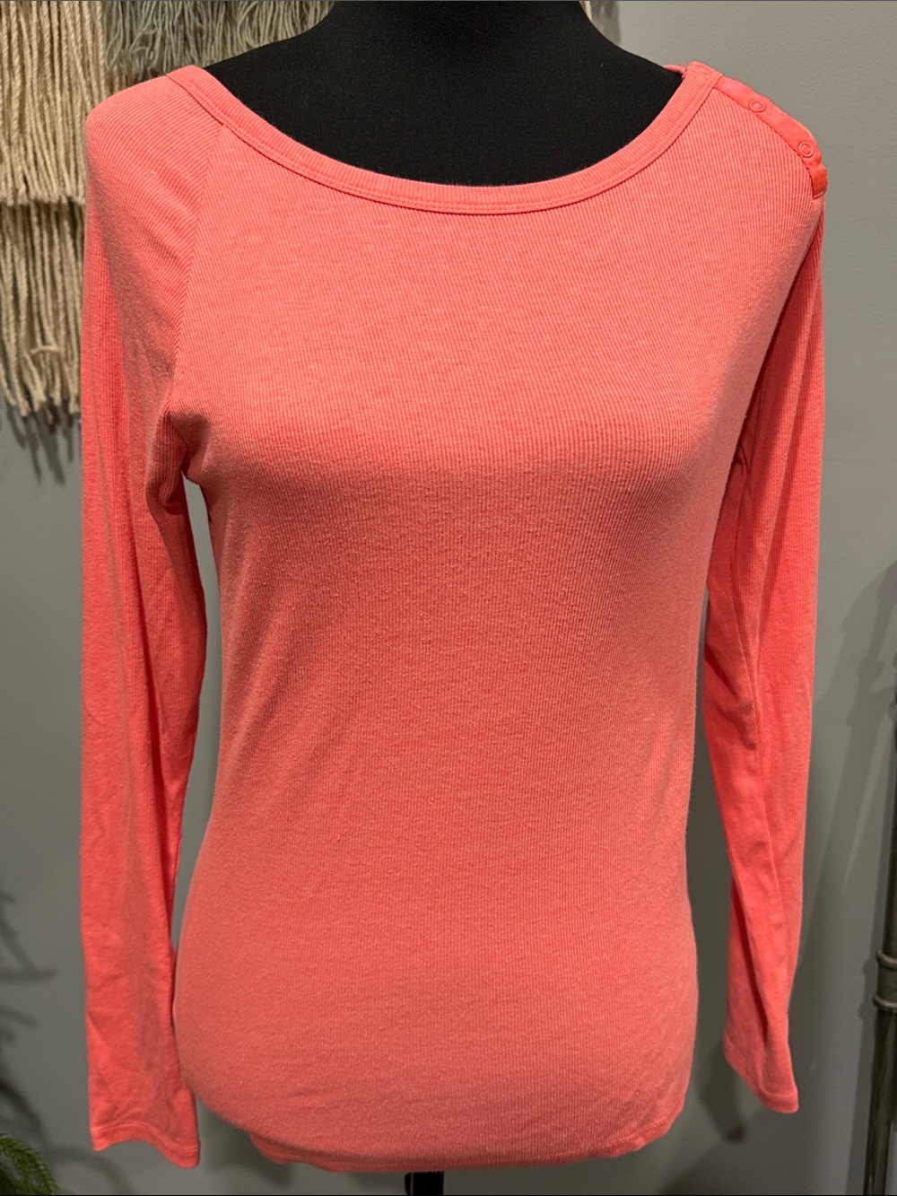 Last Days! GapBody Women's Lightweight Coral Long-Sleeve Top S/P